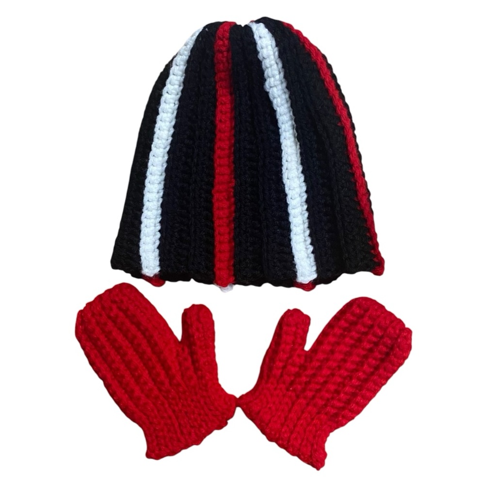 Handmade Toddler Crochet Winter Hat & Gloves